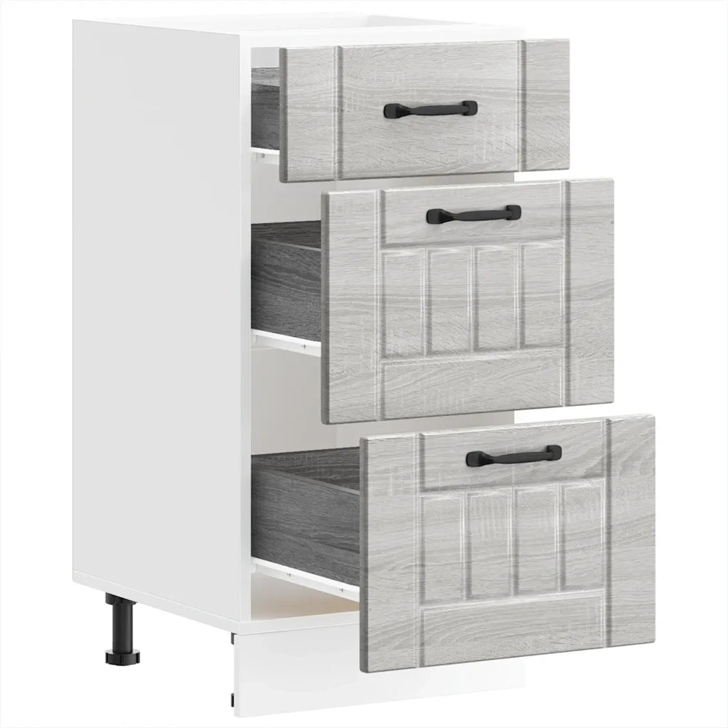 Pensile da cucina | Base da Cucina Lucca Grigio Sonoma in Legno Multistrato