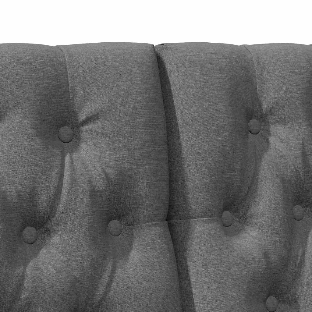 Testiera | Testata imbottita Grigio scuro 140 cm Pino massello