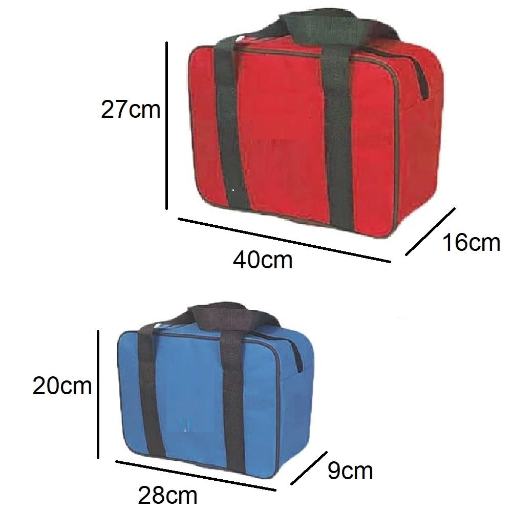 2Borse Termiche 24LT e 7LT con 2 Mattonelle Ghiaccio 400ml colore Rosso