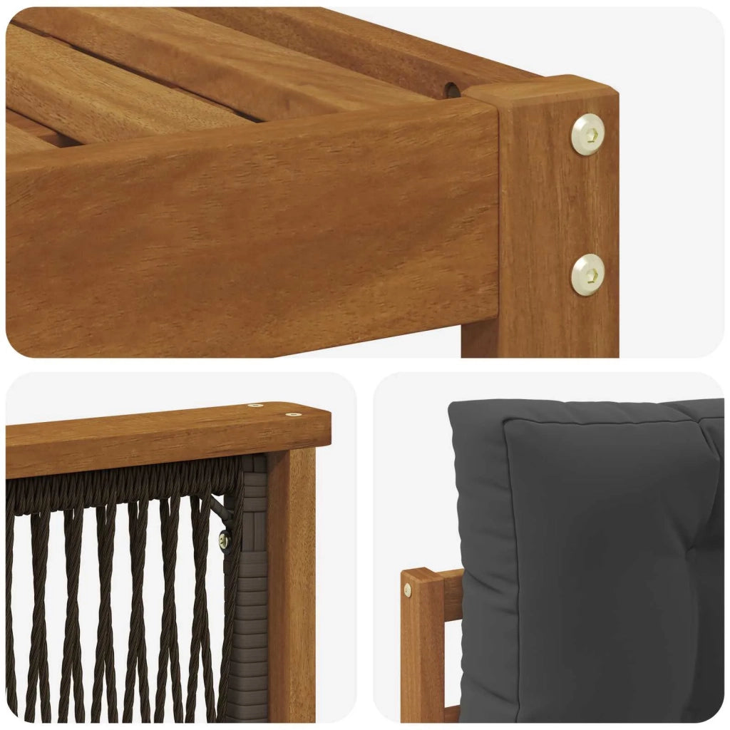 Set di divani da esterno 7 pz Naturale e Antracite 3383055