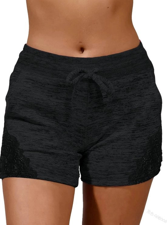 Shorts da donna con alta vita - Ideali per l'uso quotidiano - Mix di cotone - Corta gonna
