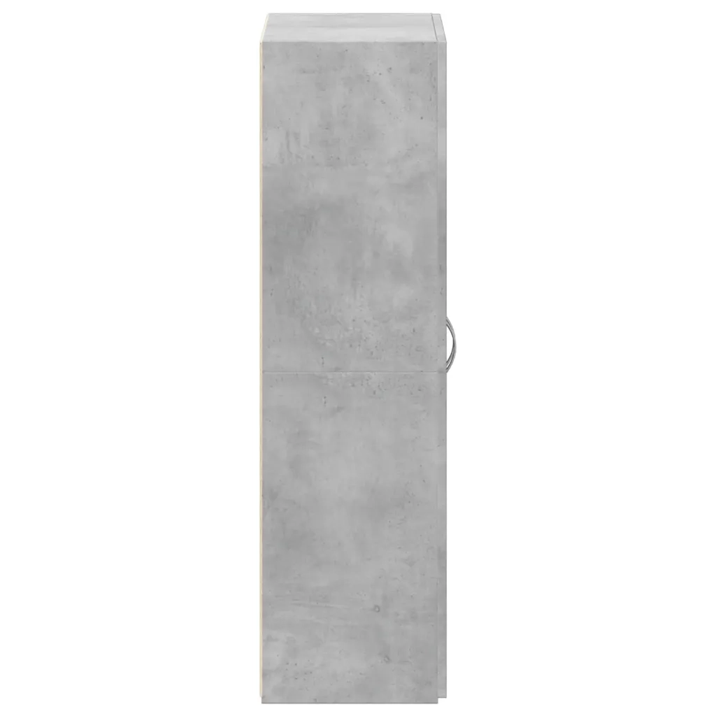 Schedario Grigio Cemento 60x32x115 cm in Legno Multistrato CFW7023593
