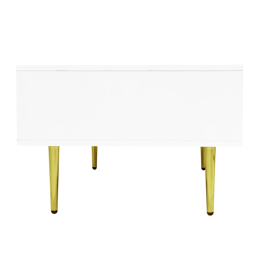 Cassettiera per TV bianca lucida in MDF lunghezza 170 cm