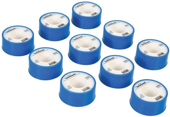 Tape di PTFE bianco a spirale 19 mm x 12 m, 10 pezzi