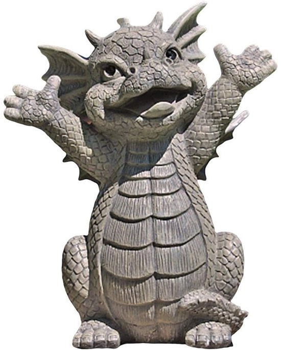 Statua di drago in resina per esterni - decorazione per giardino - decorazione per esterni - statua per muro - statua per giardino - decorazione per meditazione - statua zen