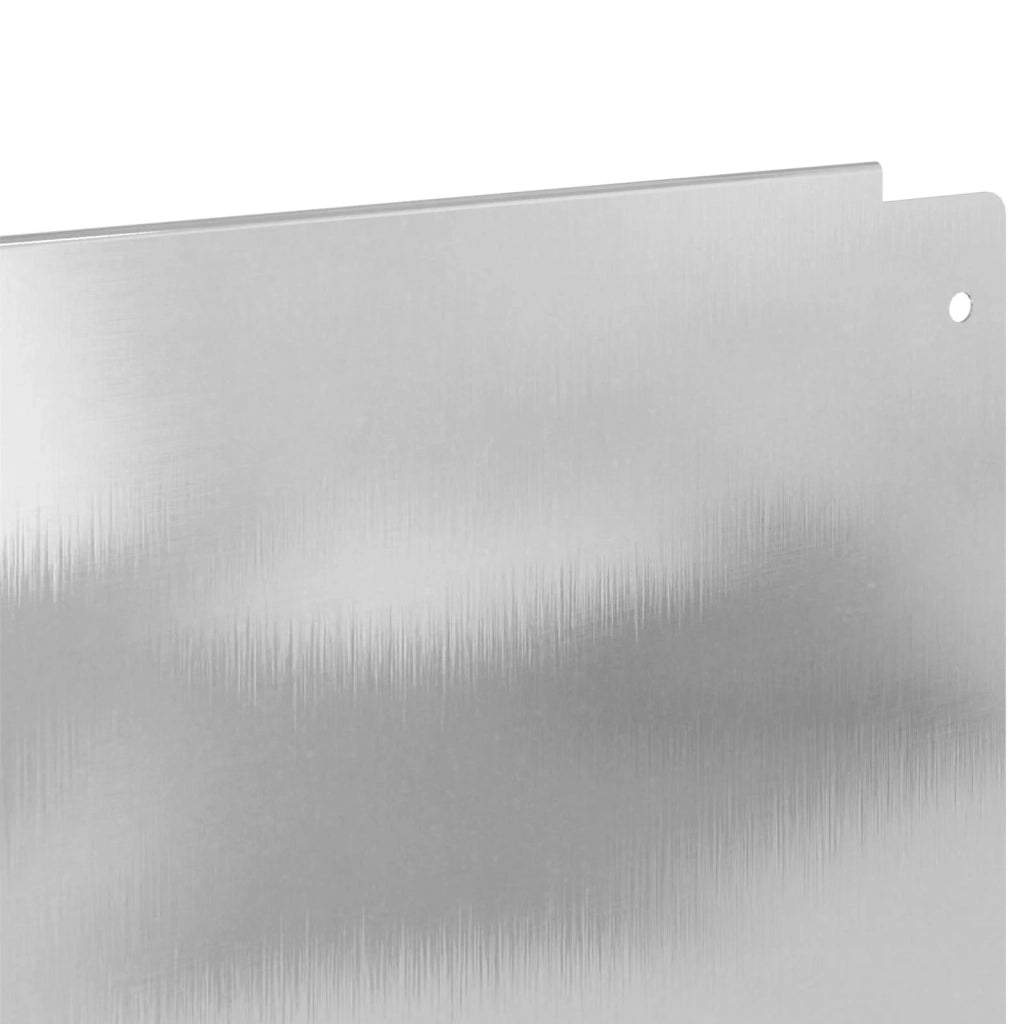 Bordura per Prato 10 pcs 100 x 12 cm Acciaio Argento 8008800