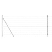 Recinzione da Giardino | Recinzione con Posto Argento 1 x 25 m Acciaio