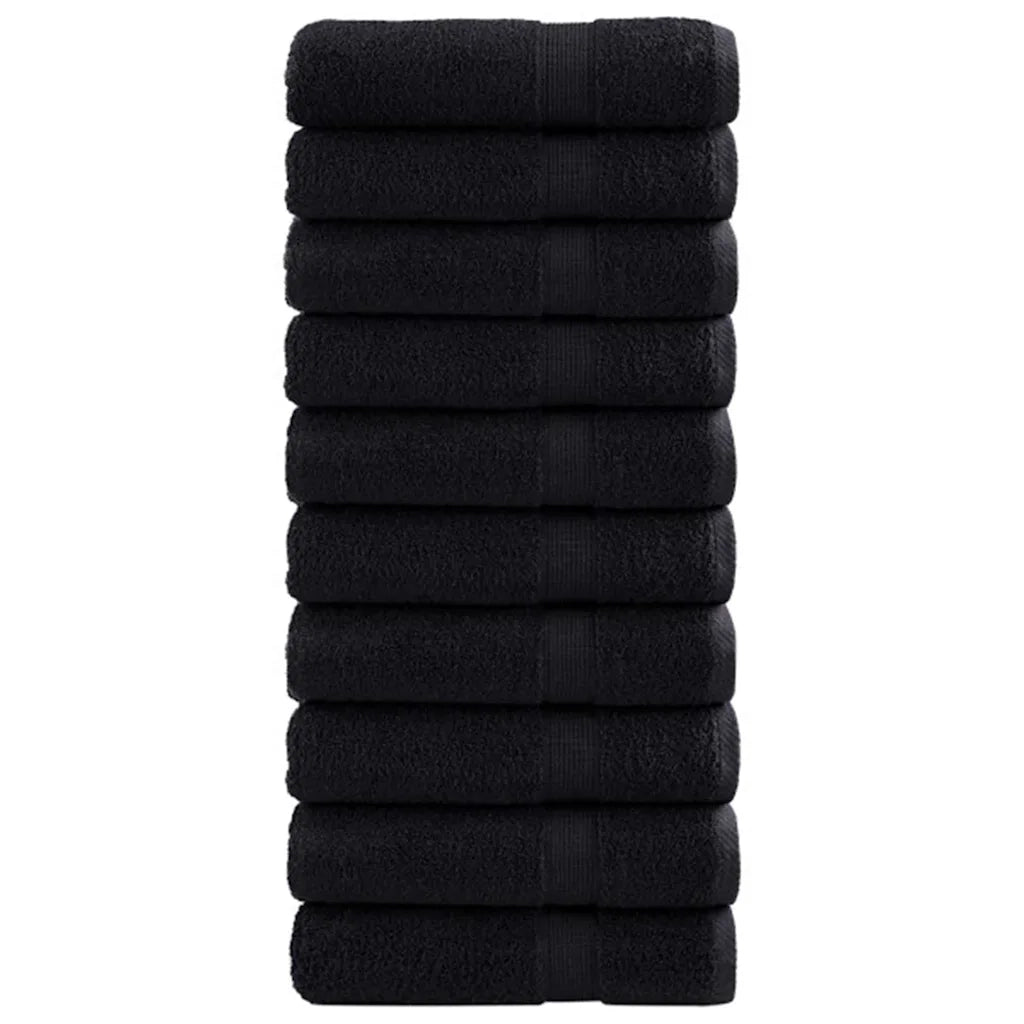 Asciugamano per Ospiti SOLUND 25 pcs Nero 100 x 150 cm 550 gsm 42007971