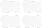 4 pacchi di sottopanchine acriliche irregolari, sottopanchine trasparenti a forma di nuvola per tazze da caffè, decorazioni per tavola da pranzo per cucina e bar, trasparenti (11,9 x 10,2 cm)