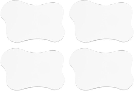 4 pacchi di sottopanchine acriliche irregolari, sottopanchine trasparenti a forma di nuvola per tazze da caffè, decorazioni per tavola da pranzo per cucina e bar, trasparenti (11,9 x 10,2 cm)
