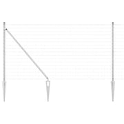 Recinzione da Giardino | Recinzione con Posto Argento 1,2 x 10 m Acciaio