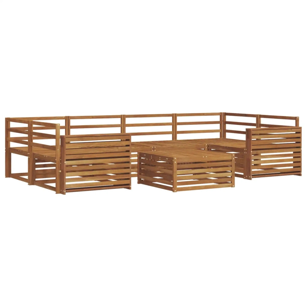 Set di divani da esterno 7 pcs Naturale 3373104