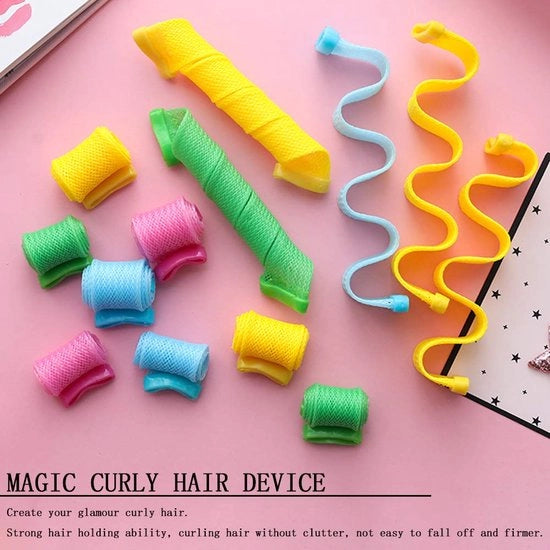 Set di Spilloni per Capelli - Rotoli per Capelli Senza Calore - Ricci senza Calore - Rotoli per Capelli ad Adesione