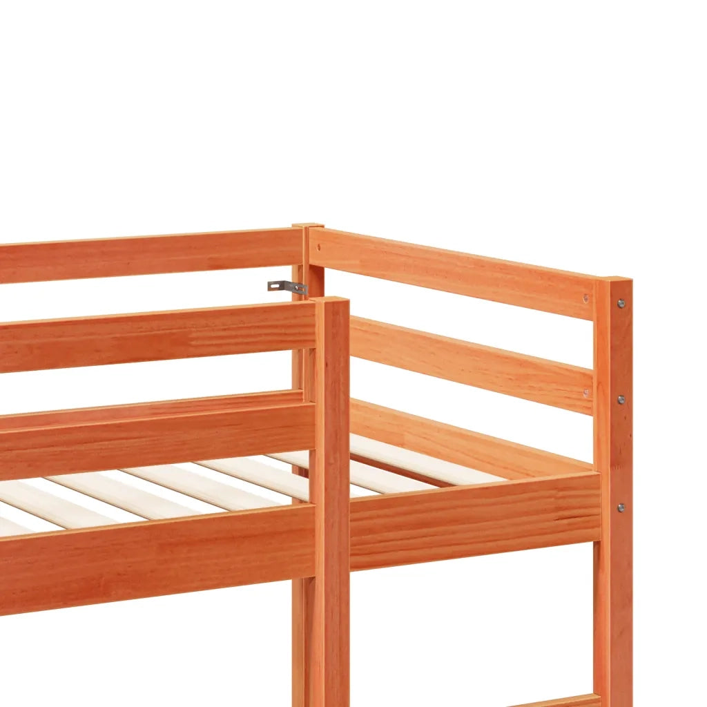 Giroletto Soppalco senza Materasso-Struttura Letto Marrone Cera 75x190cm Pino 915839