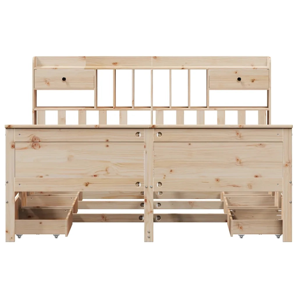 Letto Libreria senza Materasso 180x200 cm in Legno di Pino 3308912