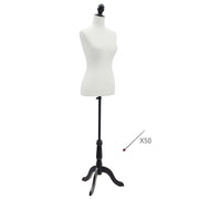 Manichino Regolabile Donna con Cavalletto ¨C zephmum ¨C Bianco 130-168 cm