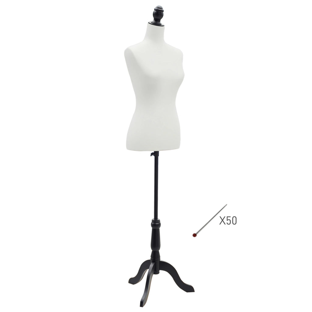 Manichino Regolabile Donna con Cavalletto ¨C zephmum ¨C Bianco 130-168 cm