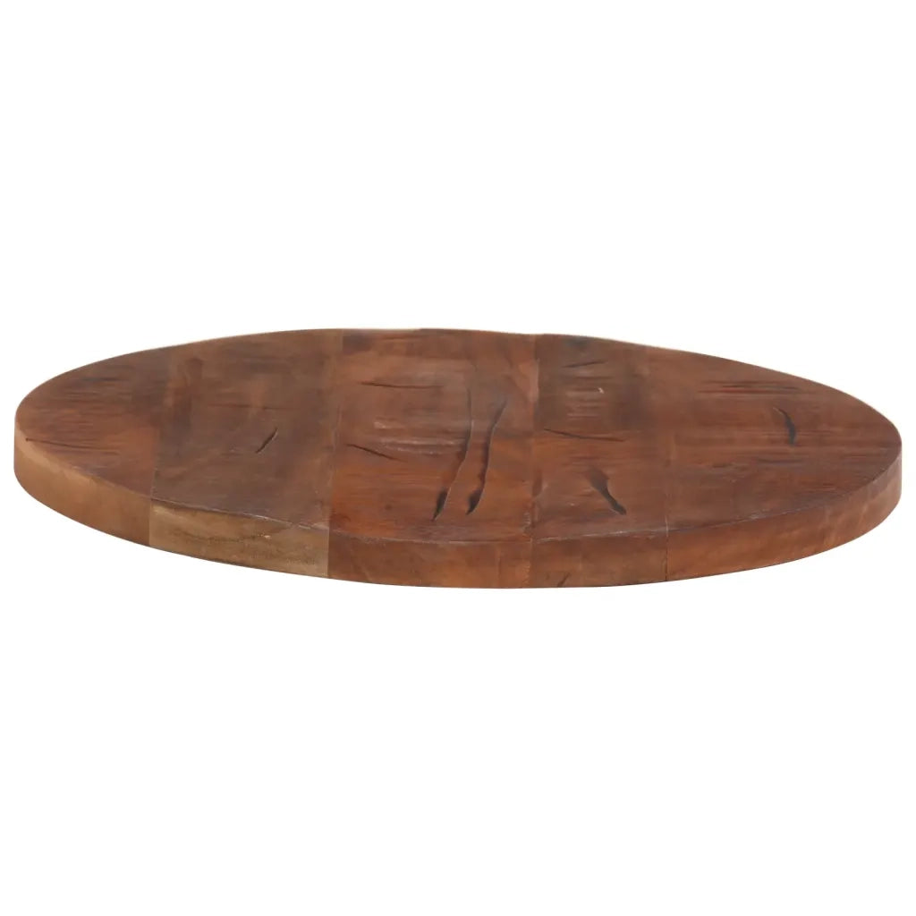 Piano per Tavolo Ø 50x3,8 cm Rotondo Legno Massello di Recupero 370037