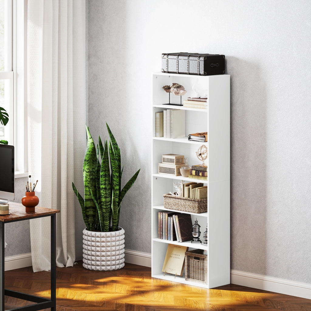 Libreria 6 ripiani regolabili ¨C Xylo ¨C Bianco 60x24x158,5cm