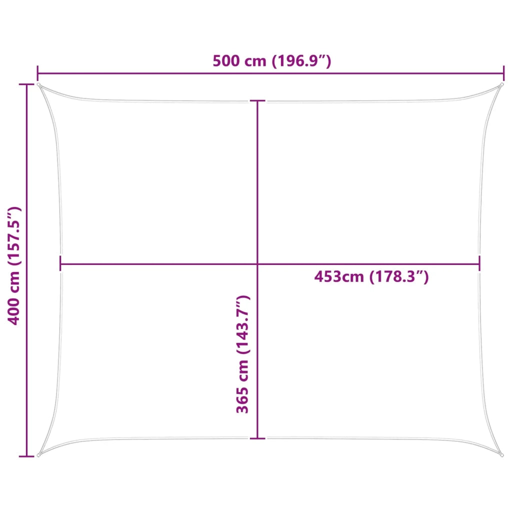 Vela da ombra solare Giallo e Bianco 5 x 4 m 42031076