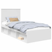 Letto singolo | Letto per adulti | Struttura del letto Bianco 100 x 200 cm Pino massello