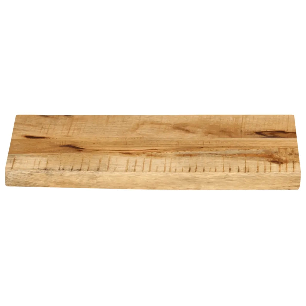 Piano Tavolo | Superficie Tavolo | Piano Scrivania 40x30x2,5 cm Bordi Vivi Legno di Mango Grezzo