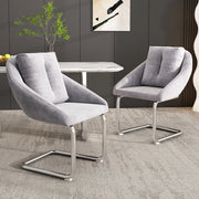 Sedia Girevole in Velluto con Cuscino ¨C MINIMAL ¨C Grigio