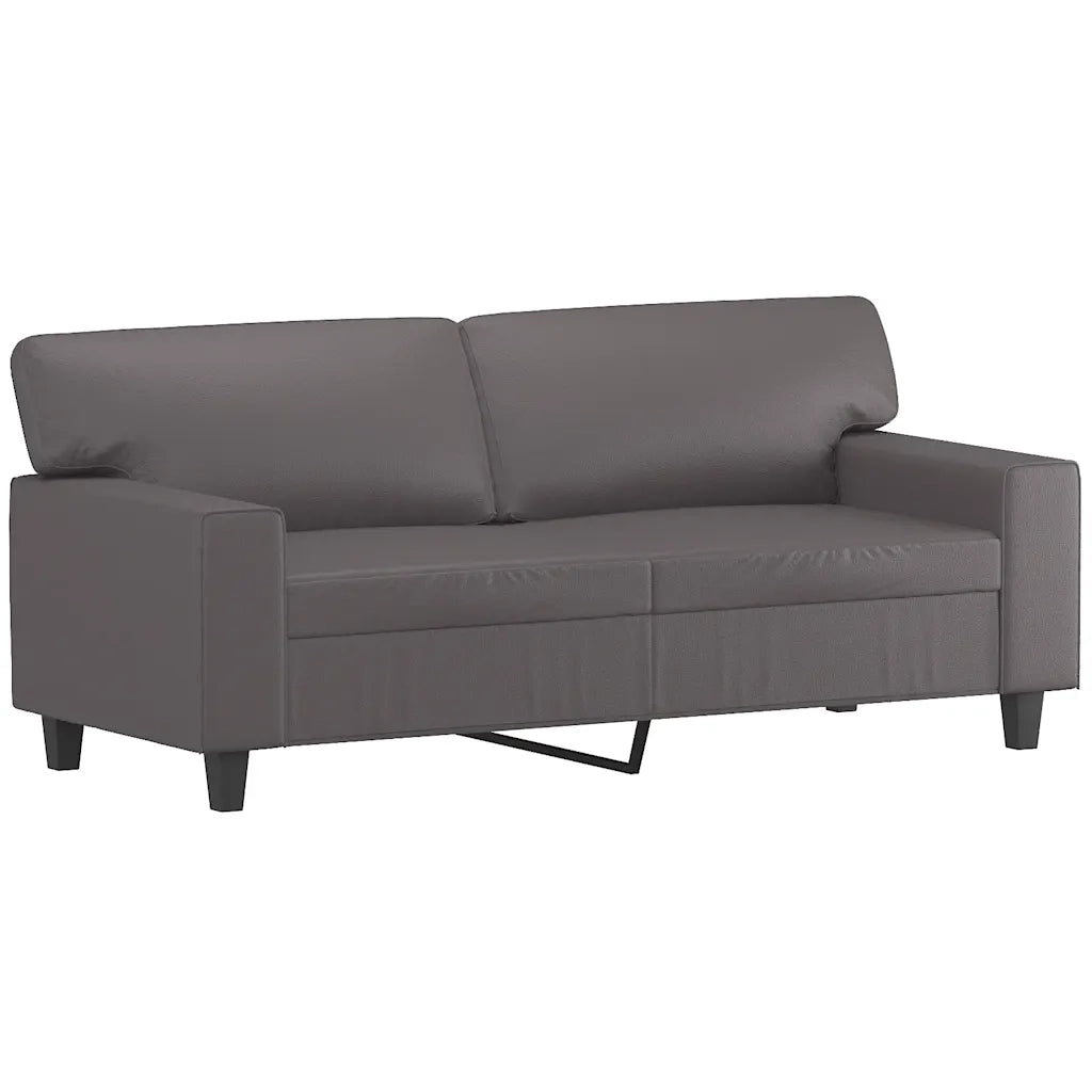 Divano | Divano da soggiorno | Sofa a 2 Posti Grigio 140 cm in Similpelle