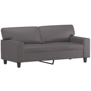 Divano | Divano da soggiorno | Sofa a 2 Posti Grigio 140 cm in Similpelle
