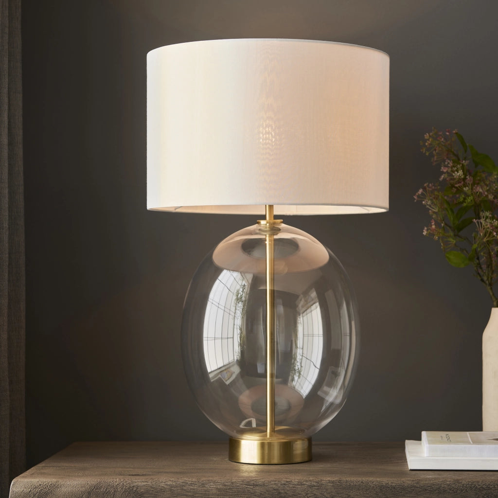 Lampada tavolo KELDA OVAL Endon ottone vetro touch E27