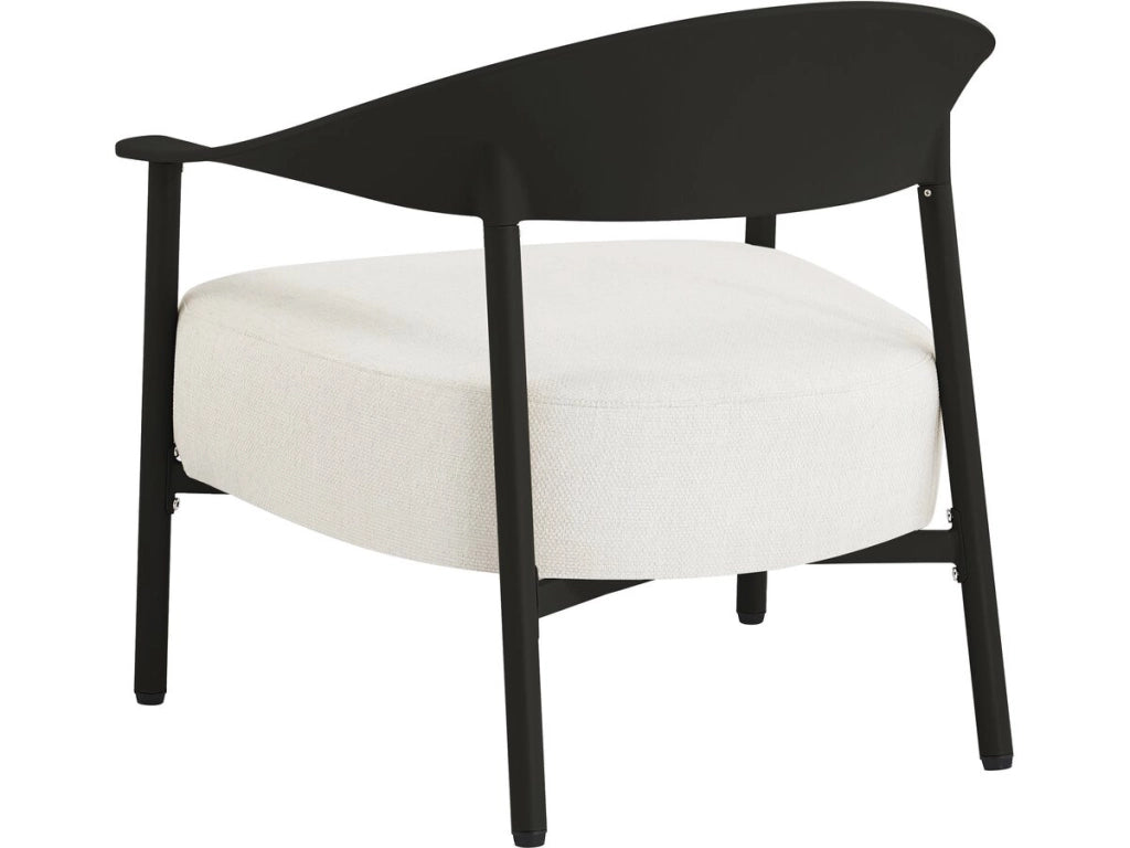Set di 2 poltrone da giardino "Céora" in plastica e metallo - Nero
