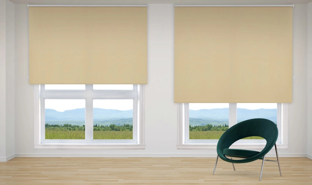 VIEWTEX Tenda a rullo traslucida L2000 Madreperla Arancione 120 X 190cm - Made in Europe - 5 anni di garanzia