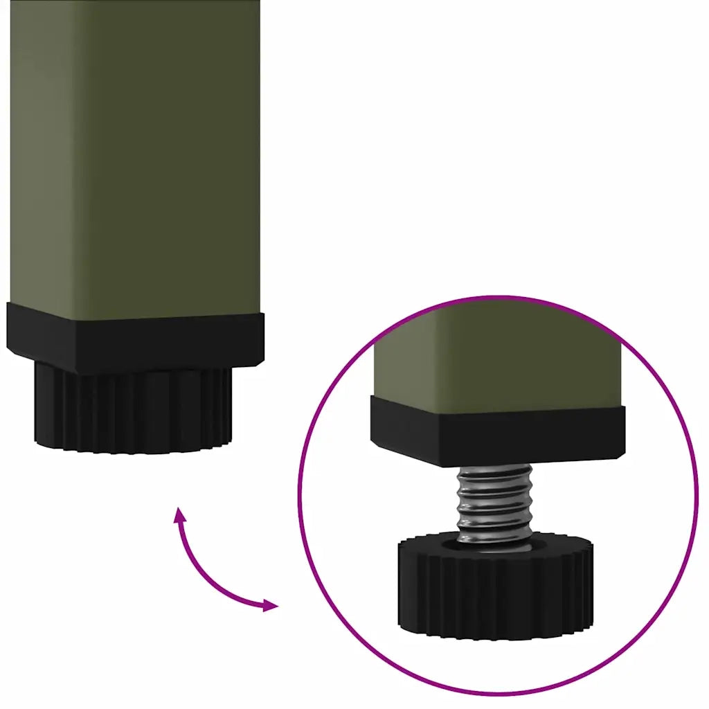 Vaso da Giardino Rialzato Oliver verde 100 x 26 x 82 cm Acciaio 865879
