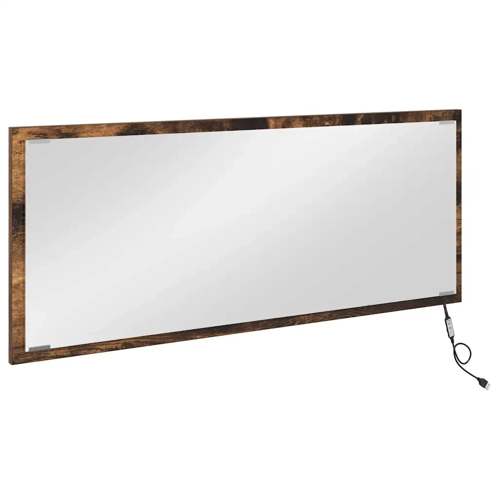 Specchio-Specchio Decorativo Rovere fum¨¦ 90 x 8,5 x 37 cm Legno multistrato