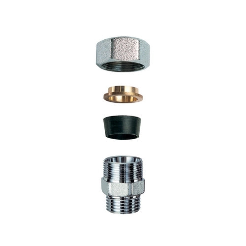 NIPLEX MASCHIO CROMATO C/MONOCONO IN GOMMA PER RAME- 3/4 x 22- FAR- pezzi 1