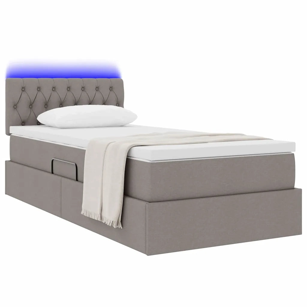 Letto con contenitore e LED Talpa 90 x 190 cm Tessuto 3371178