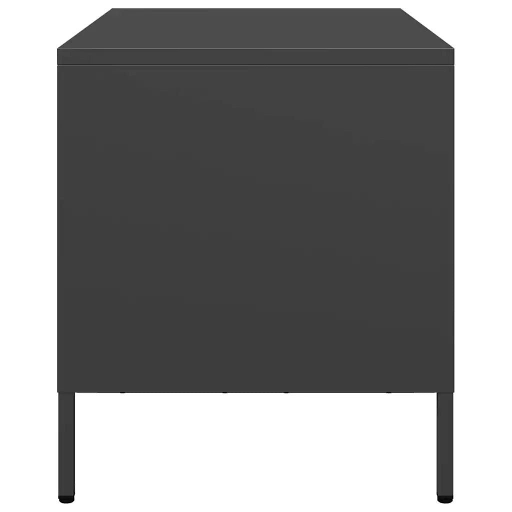 Mobile TV-Credenza per TV-Console TV Nero 68x39x43,5cm in Acciaio Laminato a Freddo 786637