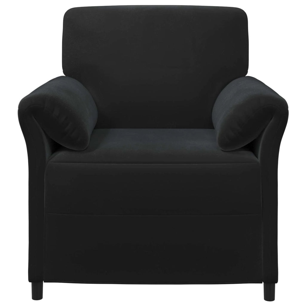 Divano 1 posto Nero 88 x 83 x 95 cm Velluto 42033931