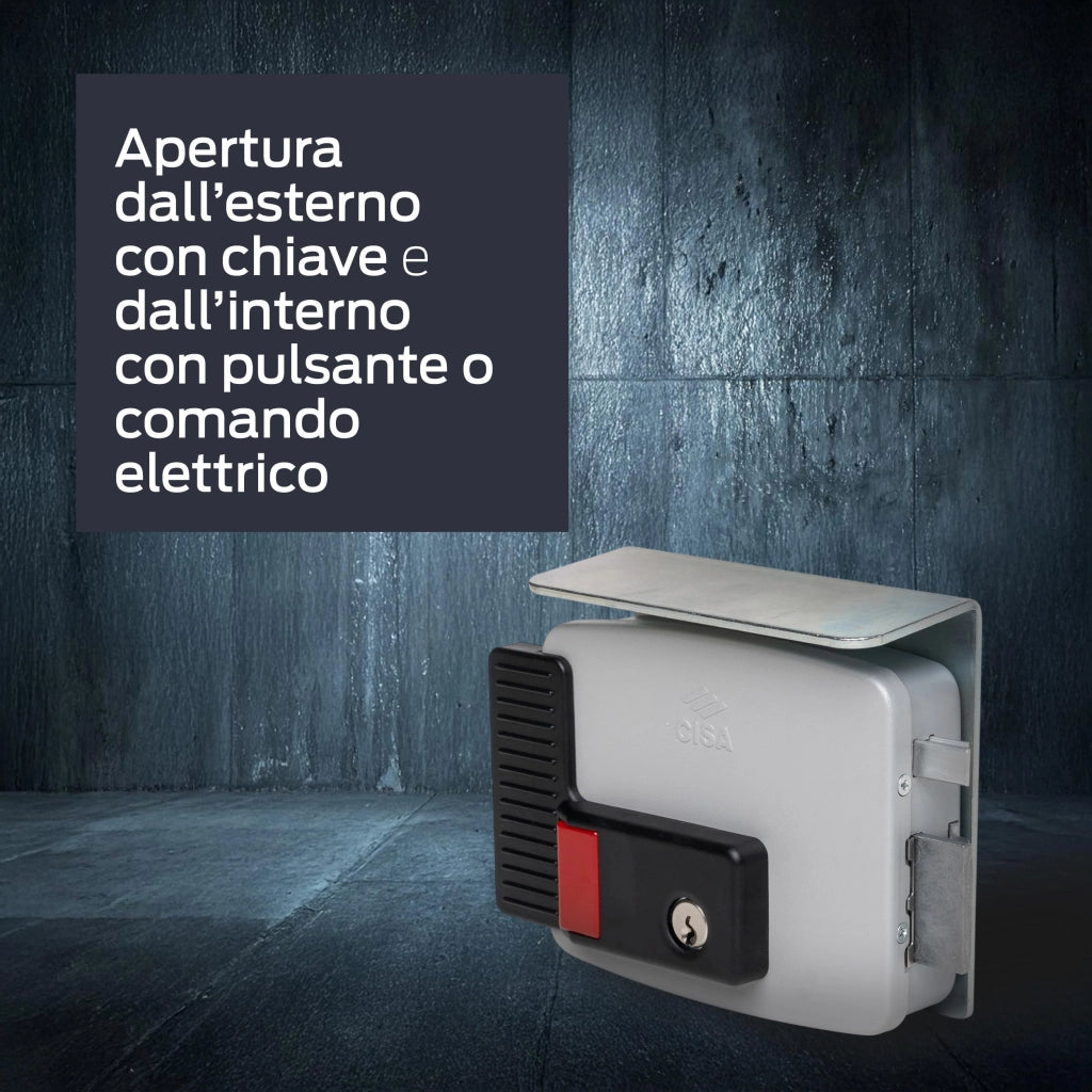 Serratura Metallo Applicare Elettrica 11731N Cisa Zincata 50 a 80 mm