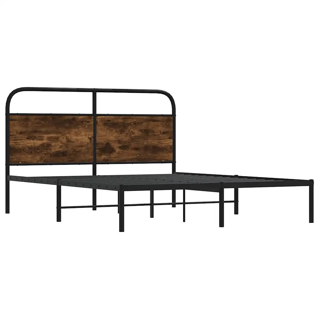 Giroletto senza Materasso-Struttura Letto Rovere Fumo 120x200 cm in Truciolato 260960