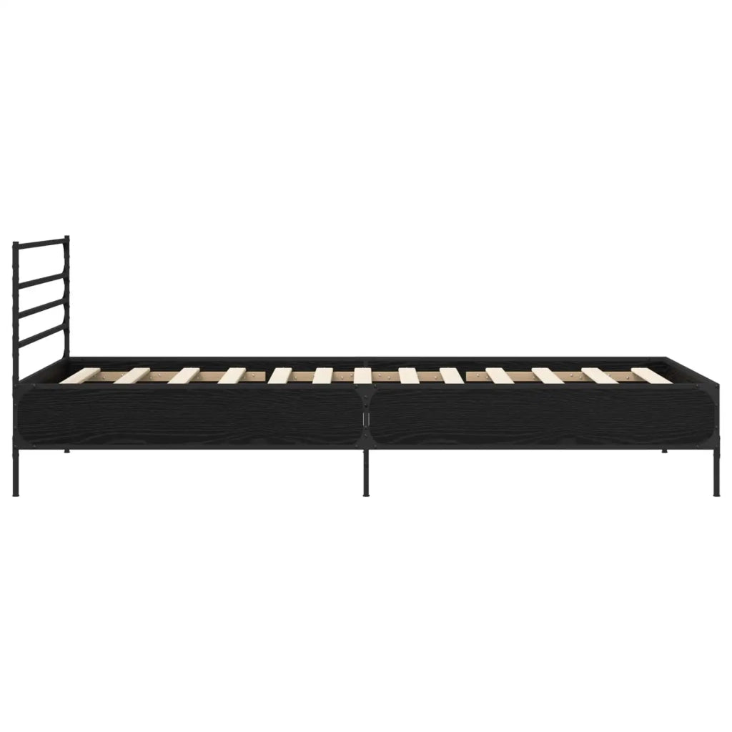 Struttura del letto Rovere Nero 80 x 200 cm 8009117