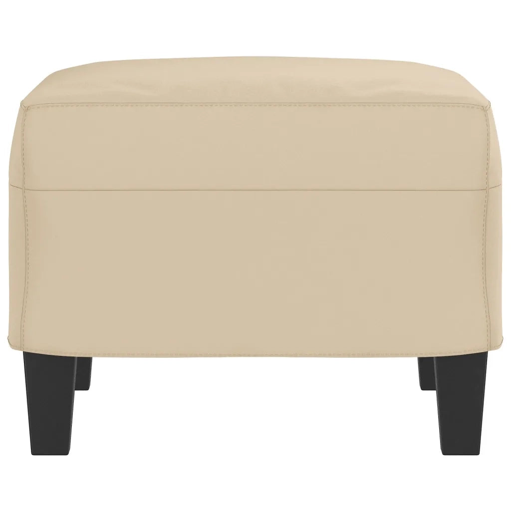 Poggiapiedi Crema 60x50x41 cm in Tessuto Microfibra 349345