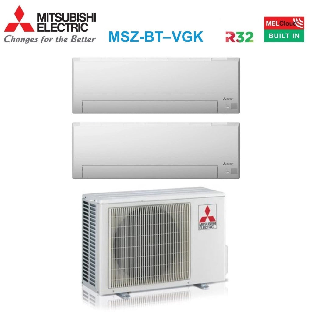 Condizionatore Dual Split Mitsubishi Electric MSZ-BT 7+9 con MXZ-2F42VF R-32 Wi-Fi Integrato
