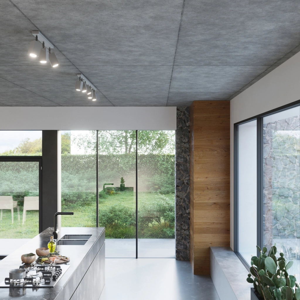 Lampada da soffitto in acciaio stile industriale MERIDA 3x GU10 regolabile grigio
