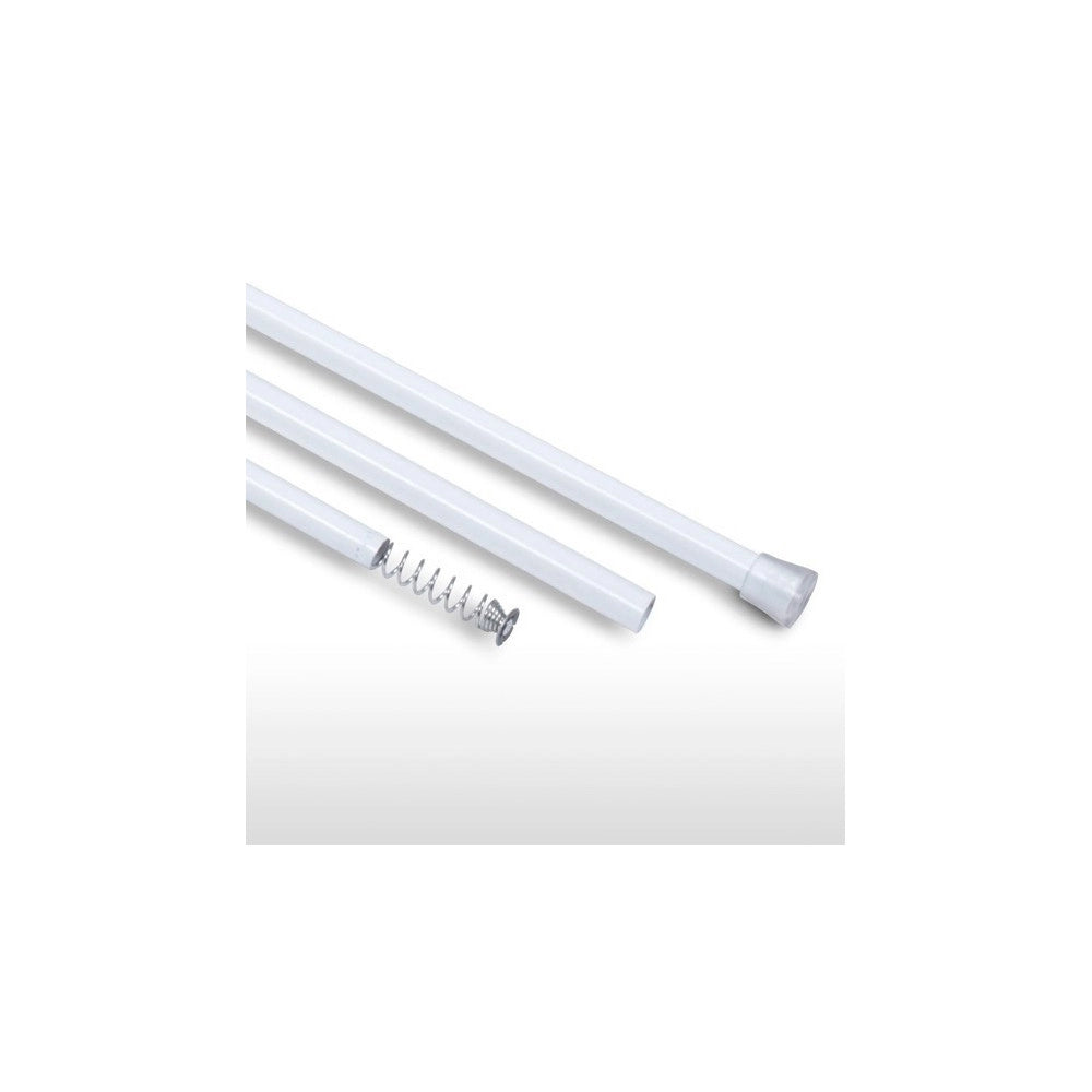 Trade Shop - Barra Telescopica Per Tenda Da Doccia 110 Cm Fino A 200 Cm Alluminio Bianco -