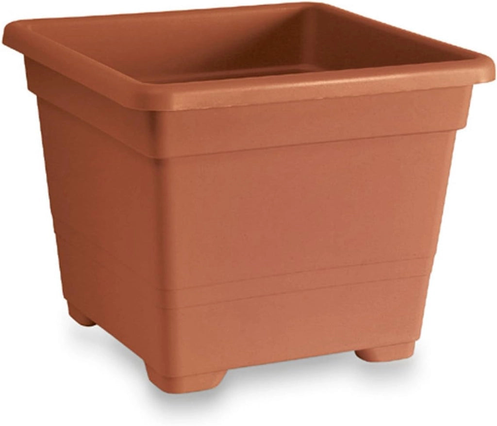 VASO QUADRATO cm 38x38x30h colore terracotta