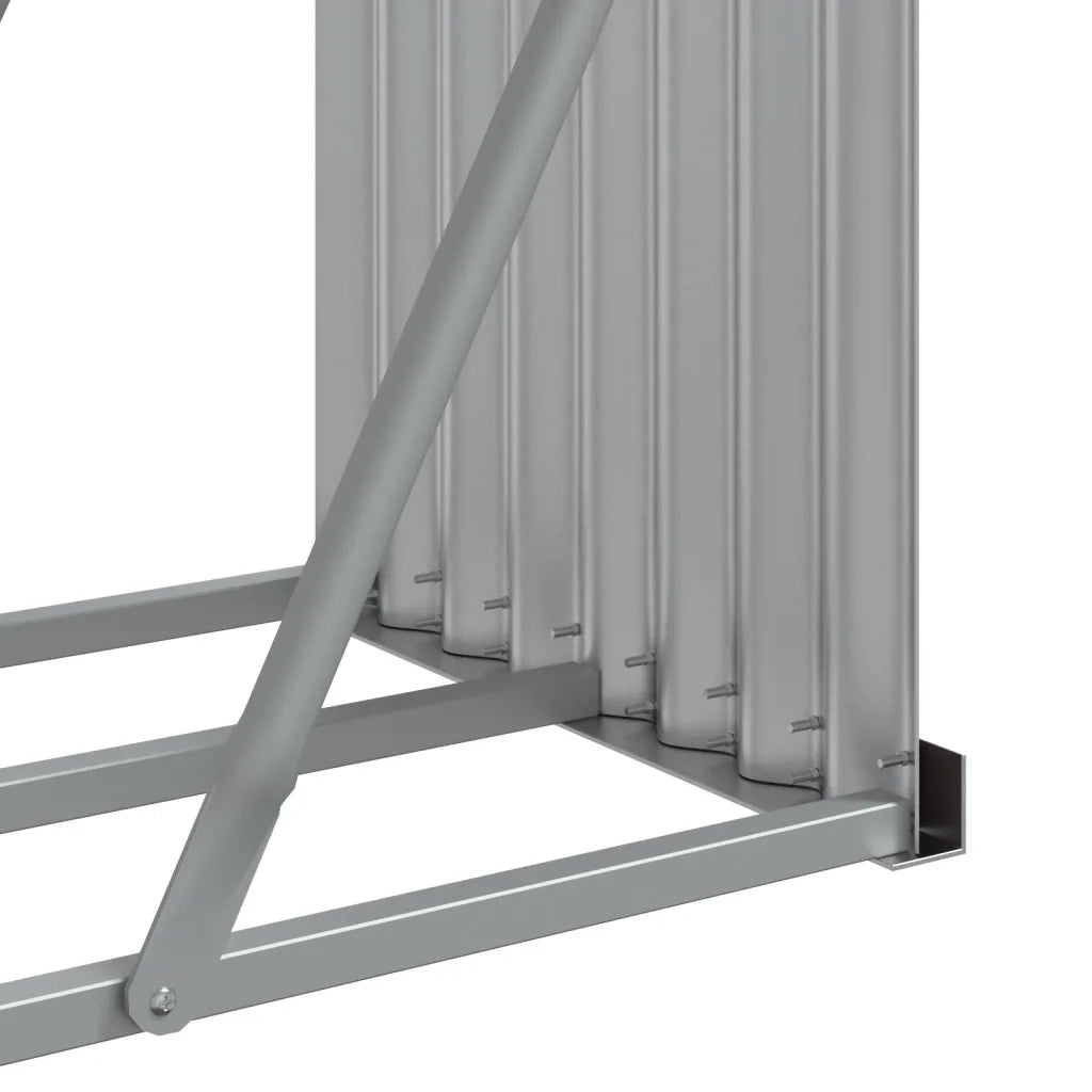Portaceppi Effetto Legno 180x45x100 cm in Acciaio Zincato CFW5502119