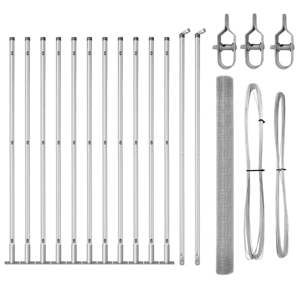 Palo della recinzione Argento 25 x 1,5 m (25 x 25 mm rete)