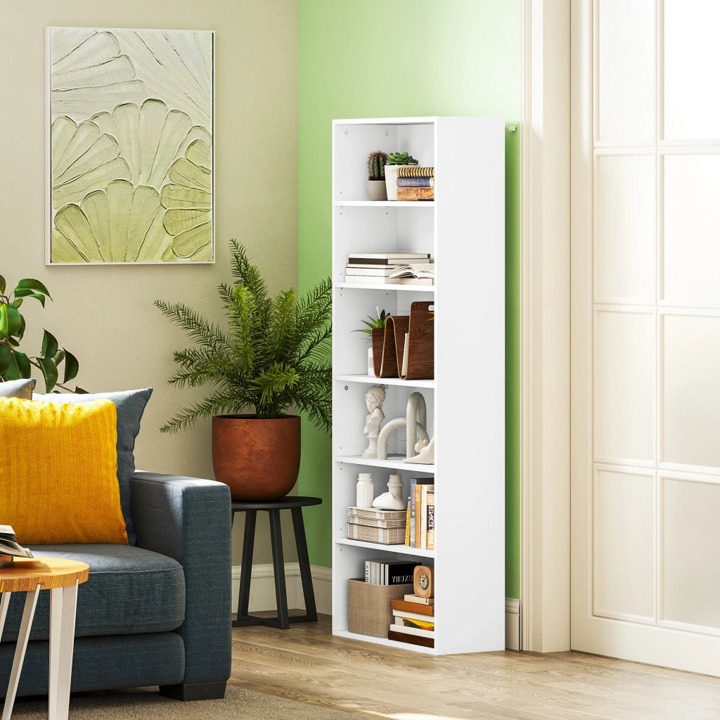 Libreria 6 ripiani regolabili ¨C Xylo ¨C Bianco 60x24x158,5cm
