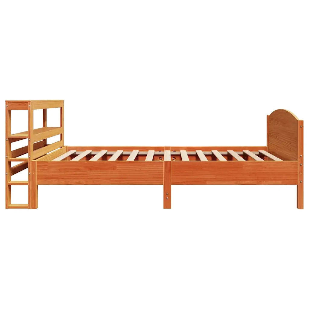 Letto senza Materasso-Struttura Letto Marrone Cera 75x190 cm in Legno di Pino 576394